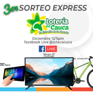 3er Sorteo Express Lotería del Cauca