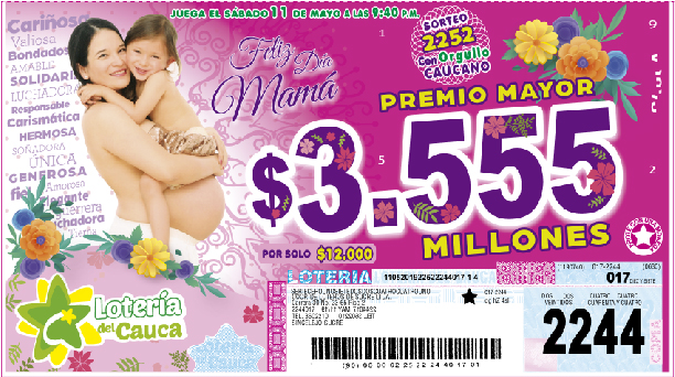 Sorteo unifraccional en el mes de la madre